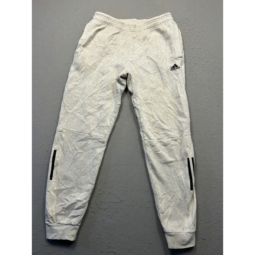 Adidas Joggers Fleece Light Grey Heather Small Mens
